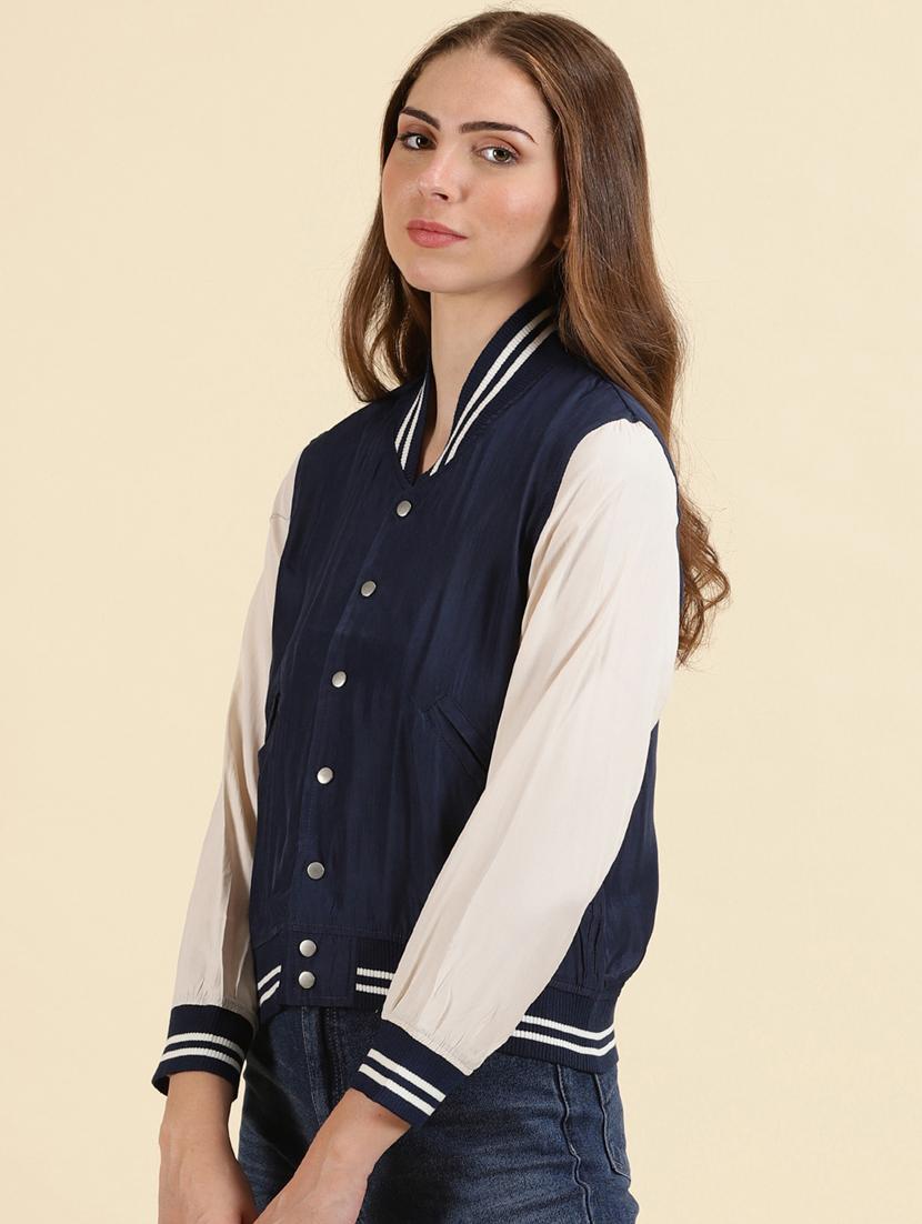 women mandarin collar regular jacket - 19698874 - Standard Image - 2