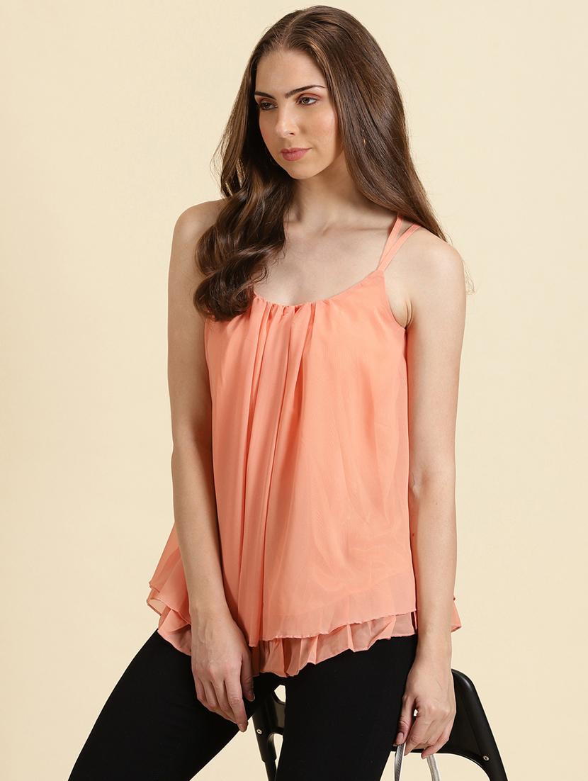women's layered shoulder strap top - 19698961 - Standard Image - 2