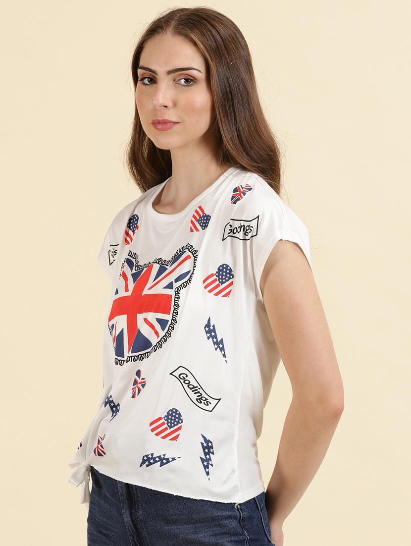 women's straight round neck top - 19698968 - Standard Image - 2