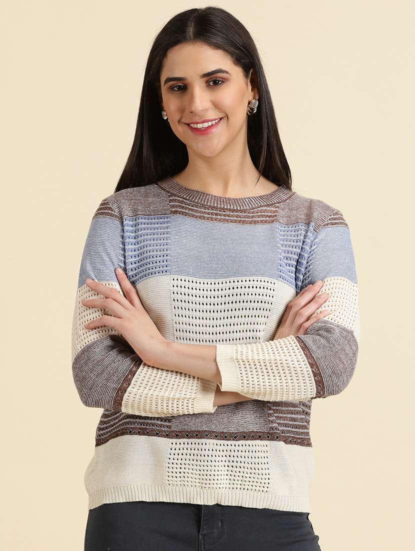 women's straight round neck top
