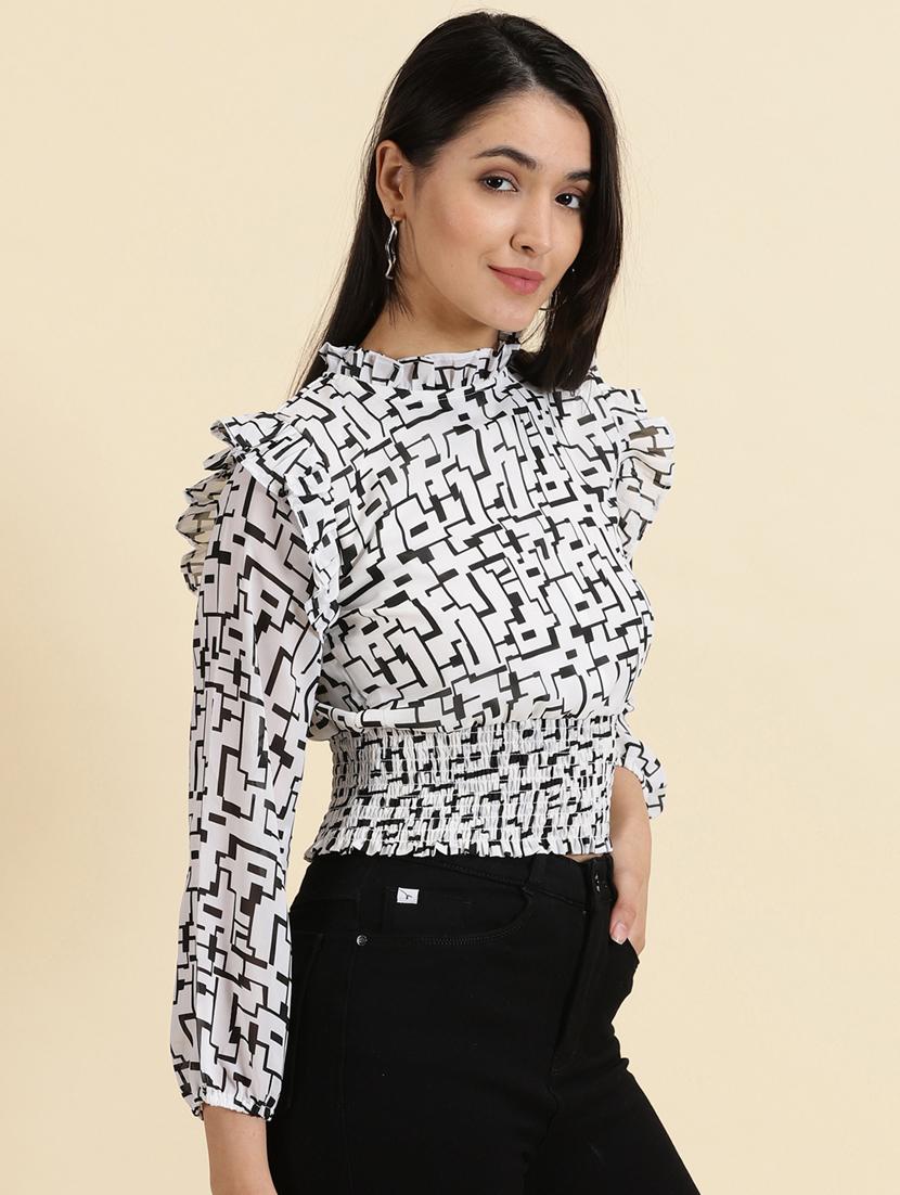 women's peplum mock neck top - 19699128 - Standard Image - 2