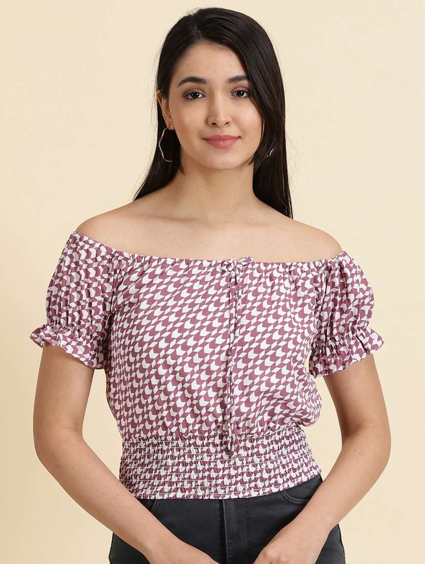 women's white off shoulder top