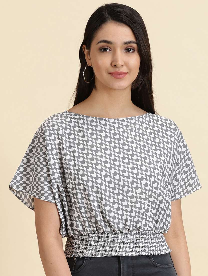 women's white boat neck top