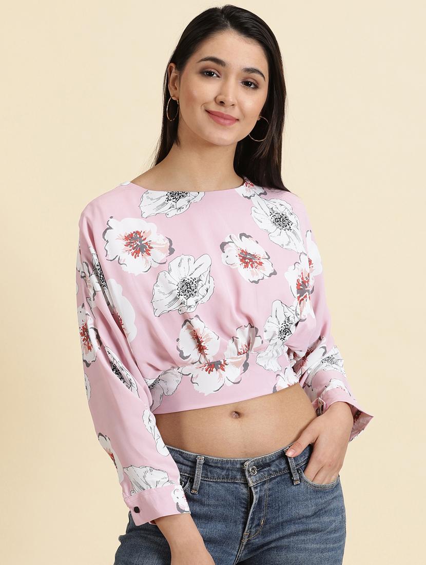 women's crop boat neck top - 19699172 - Zoom Image - 0