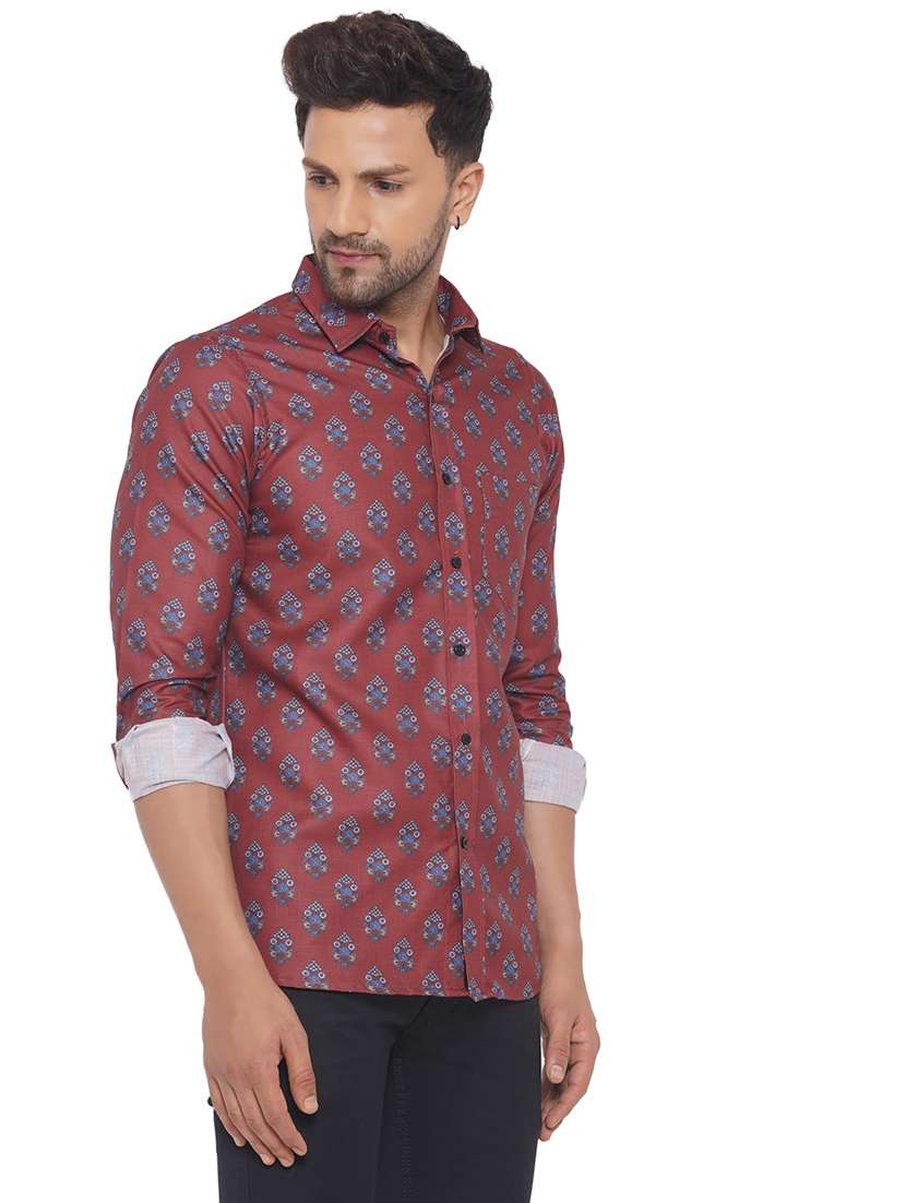 mens block print casual shirt - 19699214 -  Standard Image - 2