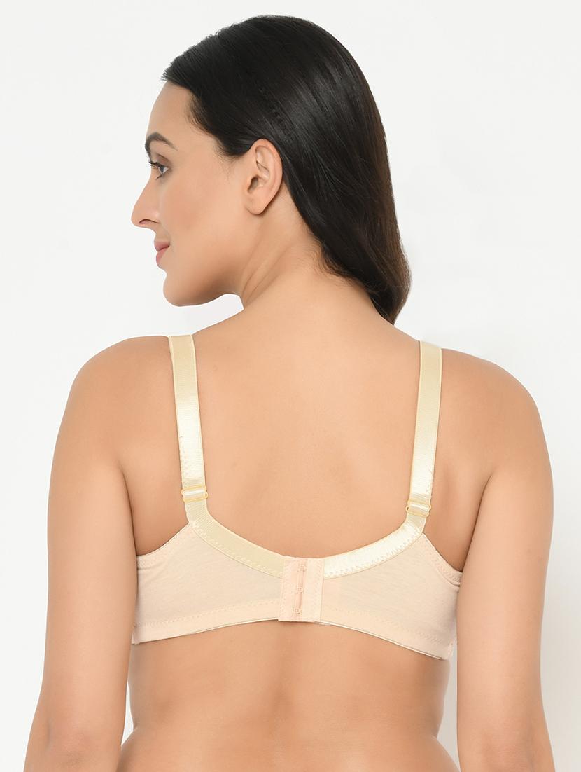 beige cotton plus bra - 19699296 - Standard Image - 2