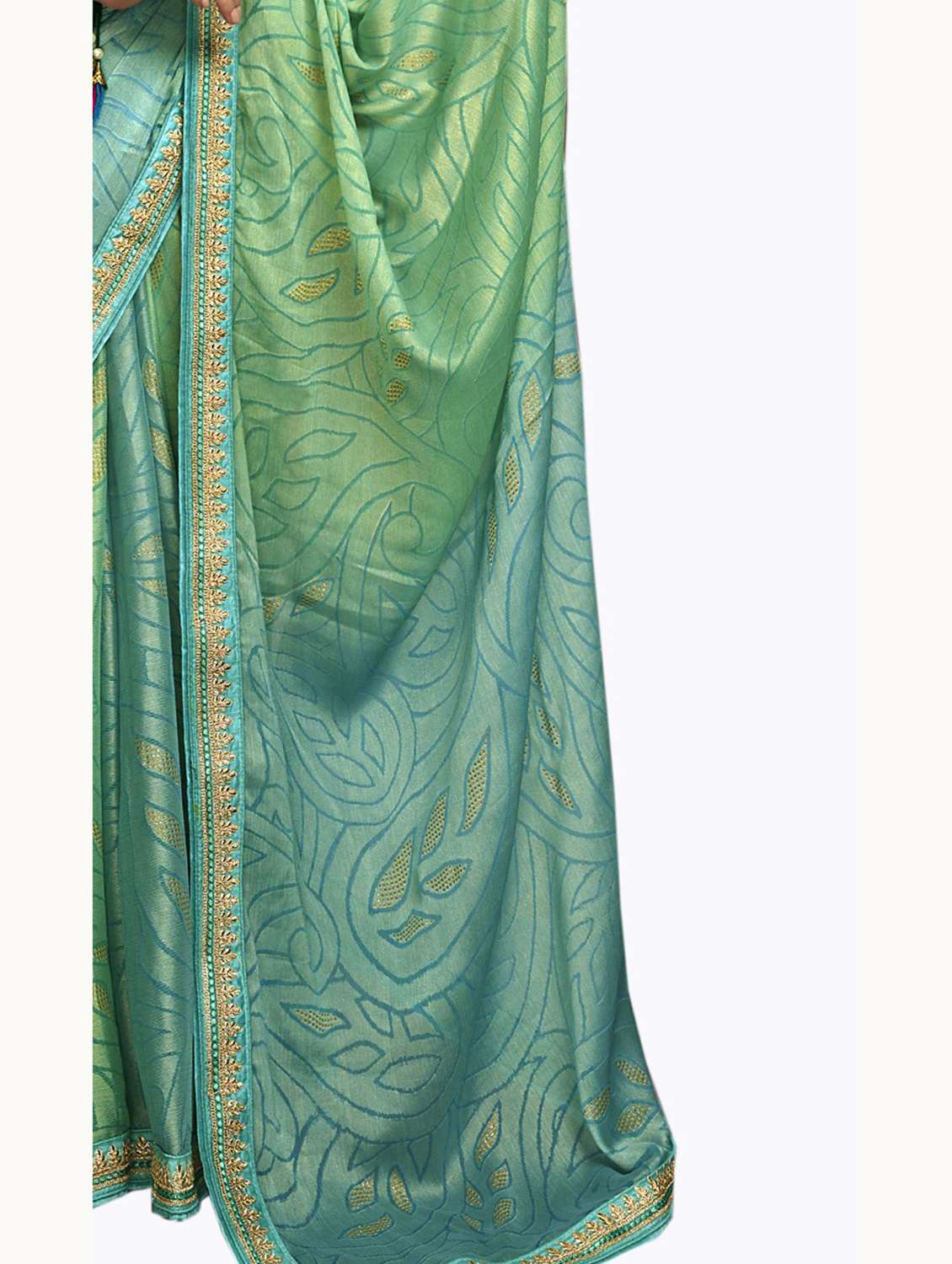 printed woven saree with blouse - 19700144 -  Standard Image - 2