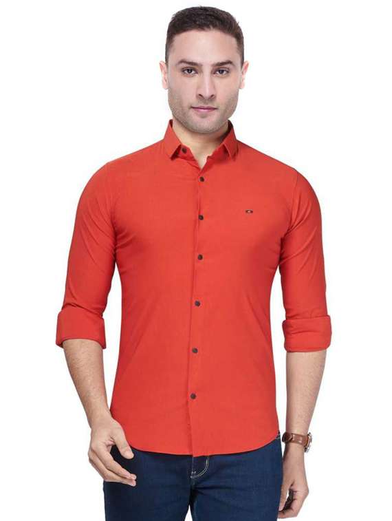 mens solid casual shirt
