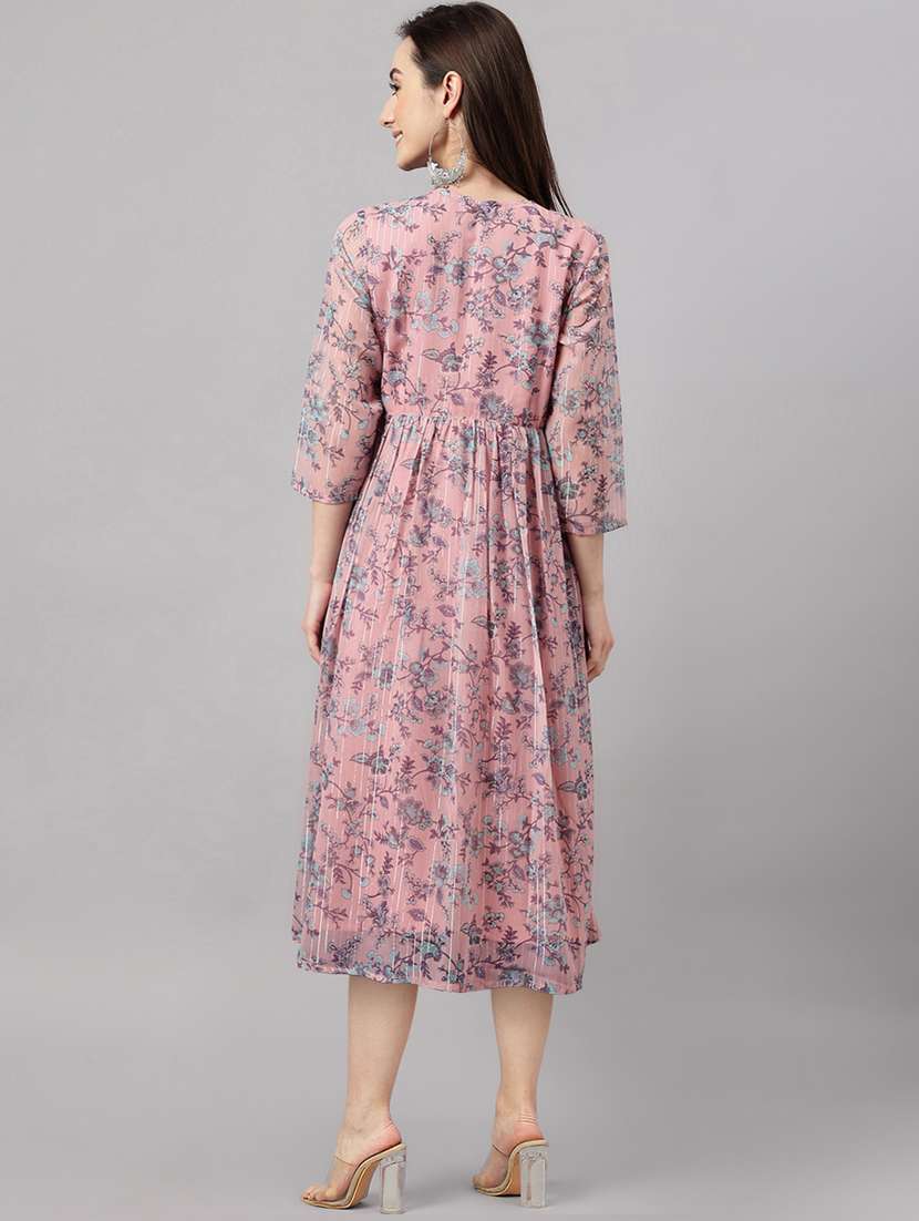 women's fit & flare floral dress - 19701100 -  Standard Image - 2