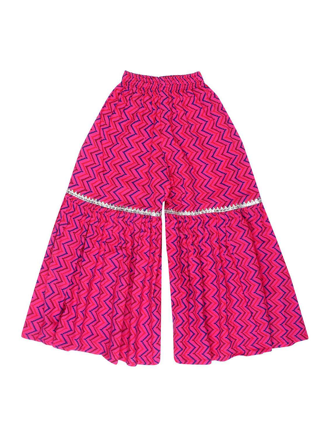 pink printed kurta sharara set - 19701266 - Standard Image - 2
