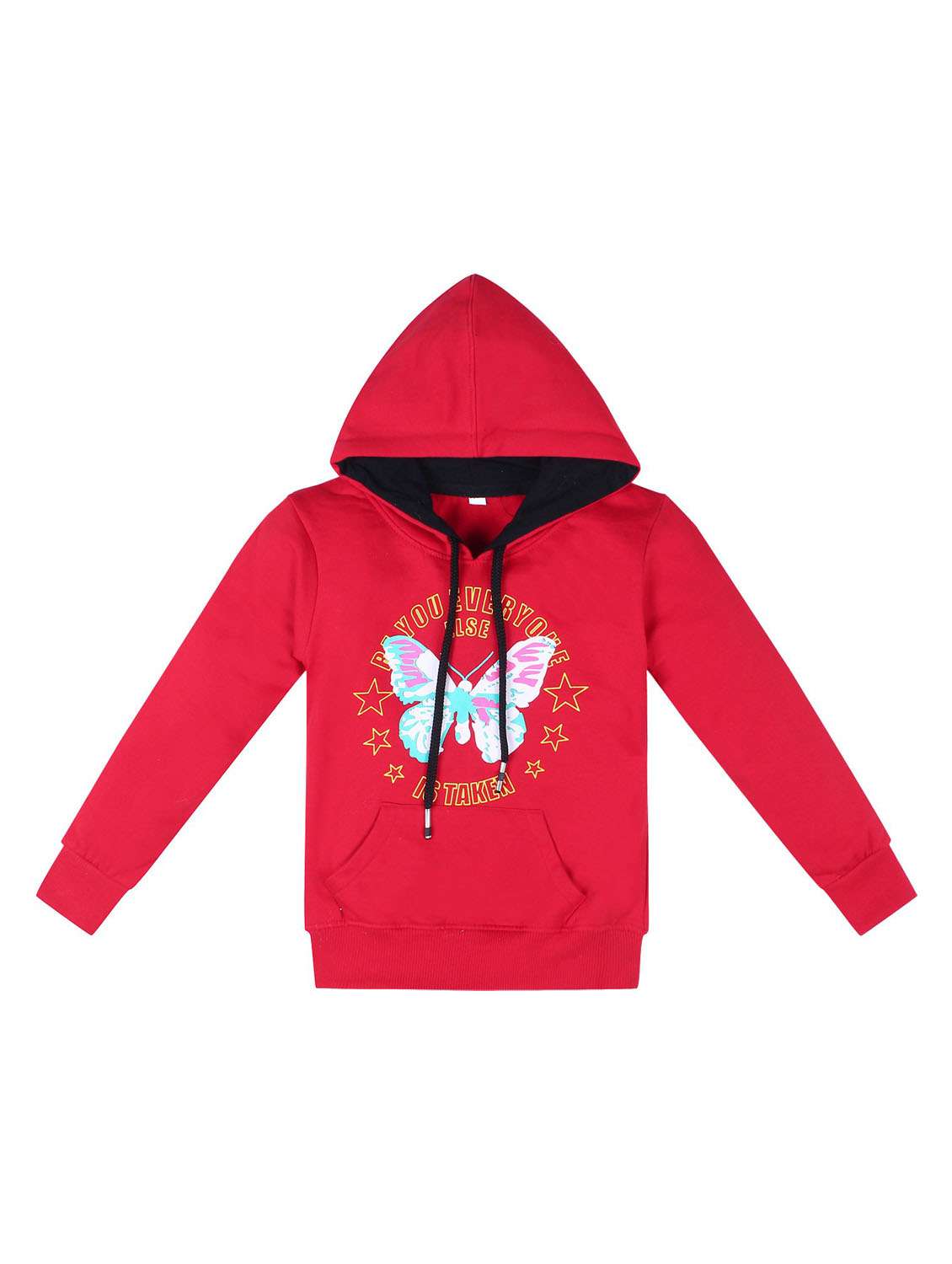 front print hood neck sweatshirt