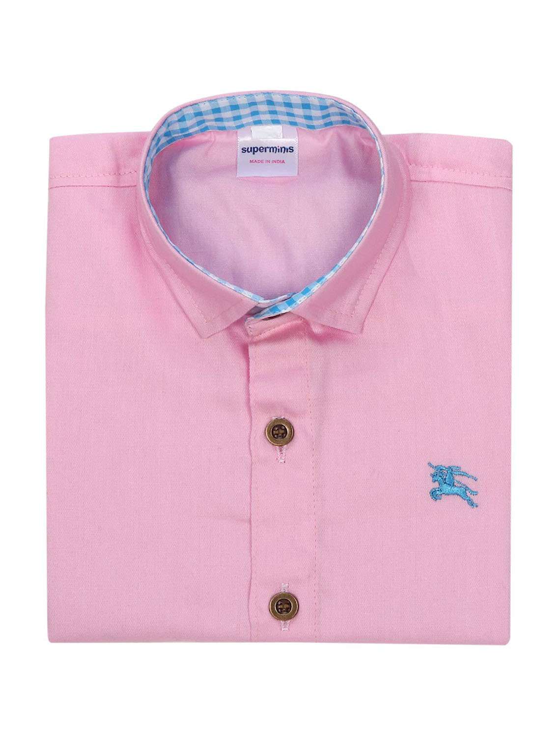 boys pink cotton shirt - 19701313 - Standard Image - 2