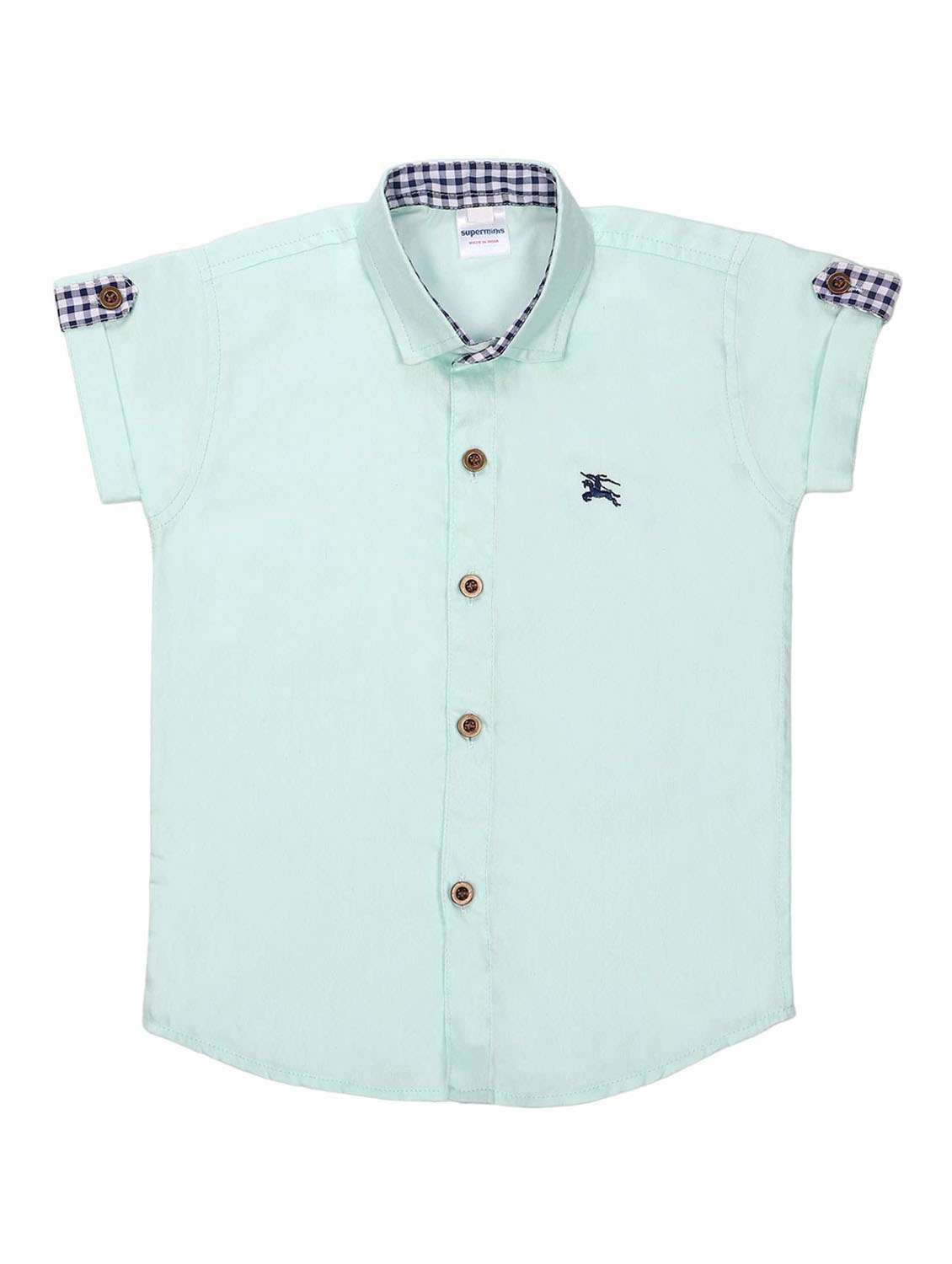 boys purist blue cotton shirt
