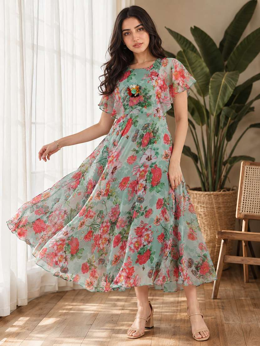 women's fit & flare floral dress - 19701792 -  Standard Image - 2