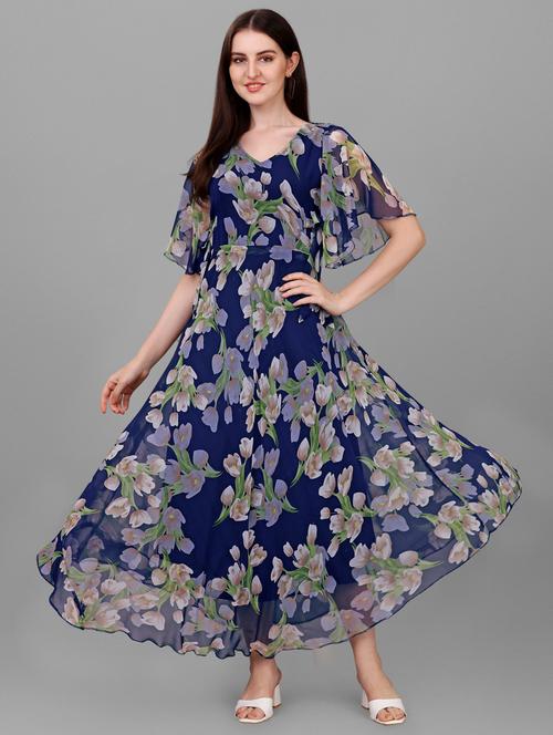 women's fit & flare floral dress - 19701836 -  Standard Image - 0