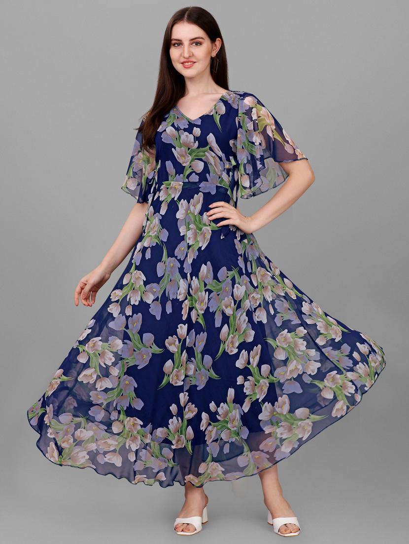 women's fit & flare floral dress - 19701836 -  Zoom Image - 0