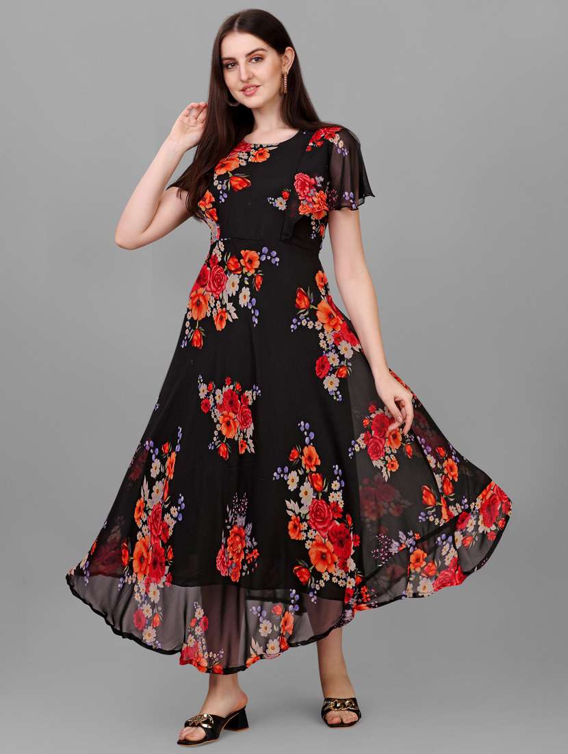 women's fit & flare floral dress
