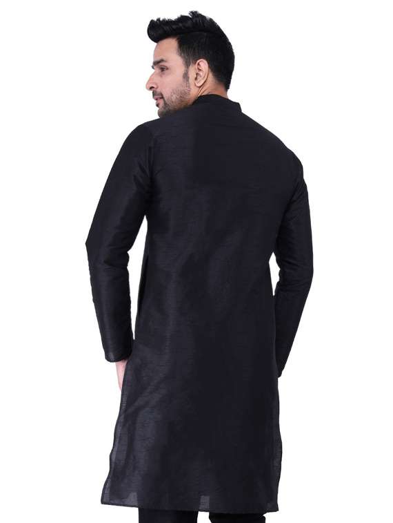 mandarin neck solid medium kurta - 19702604 -  Standard Image - 2