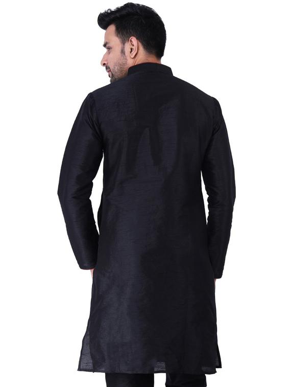 mandarin neck solid medium kurta - 19702617 - Standard Image - 2