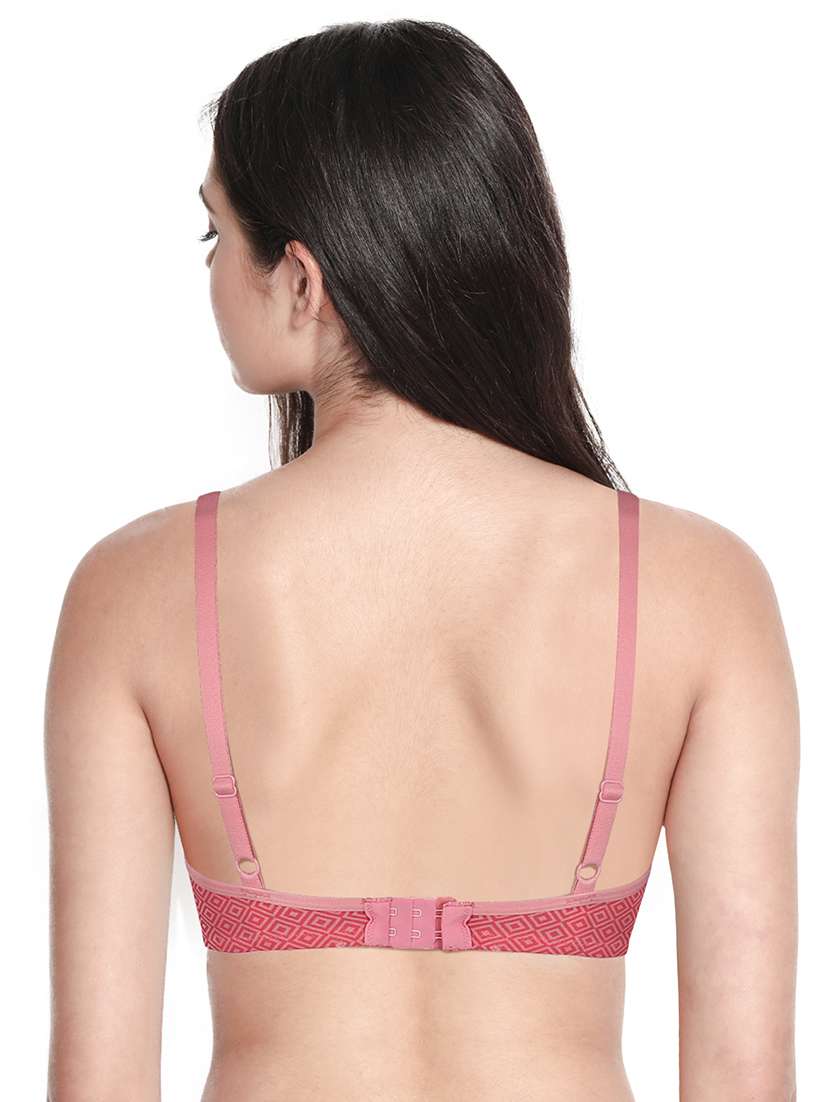 pink cotton blend tshirt bra - 19706981 -  Standard Image - 2