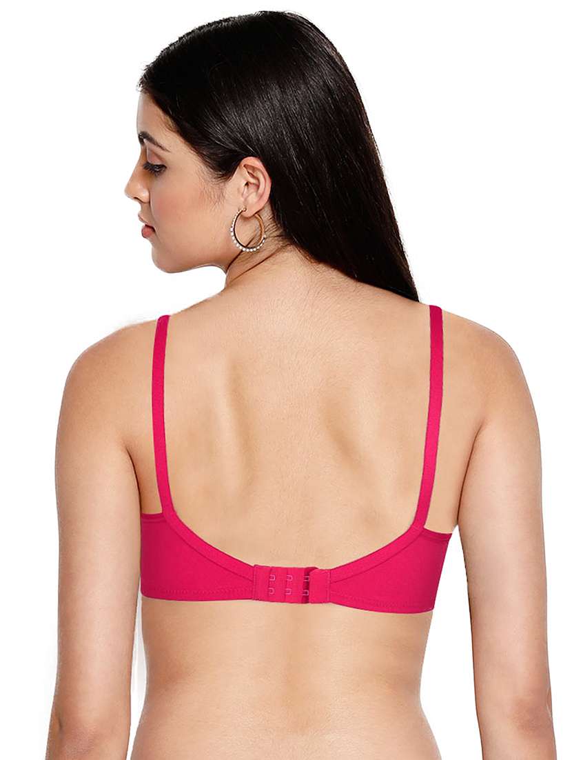 pink cotton blend plunge bra - 19707003 -  Standard Image - 2