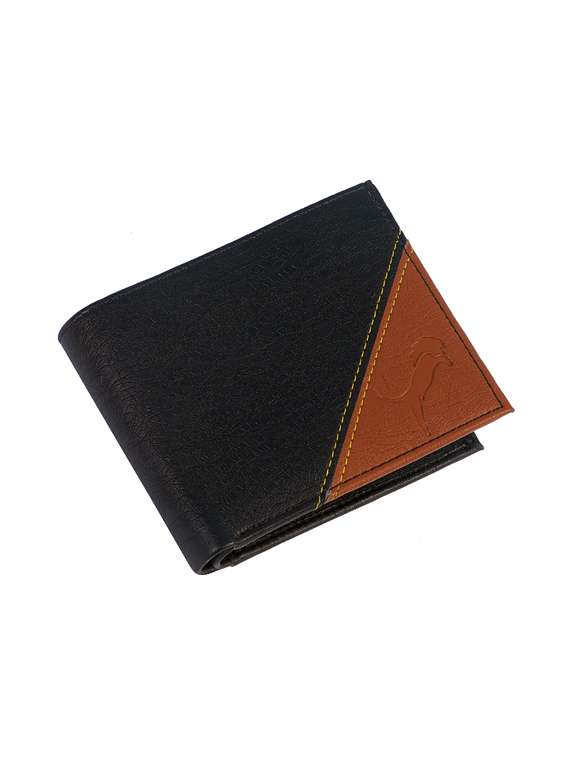 blackbrown leatherette wallet