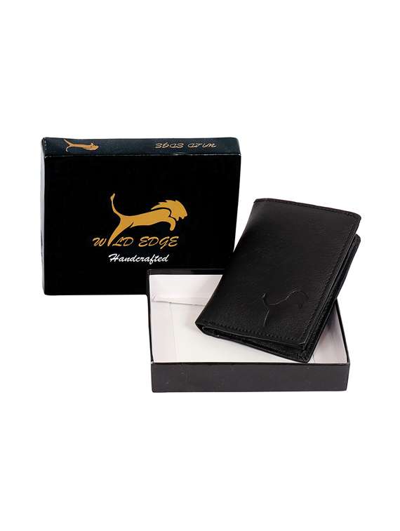 black leatherette wallet