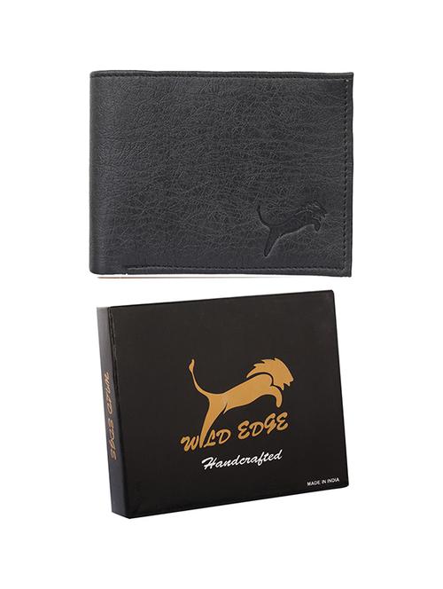 black leatherette wallet - 19707769 - Standard Image - 0