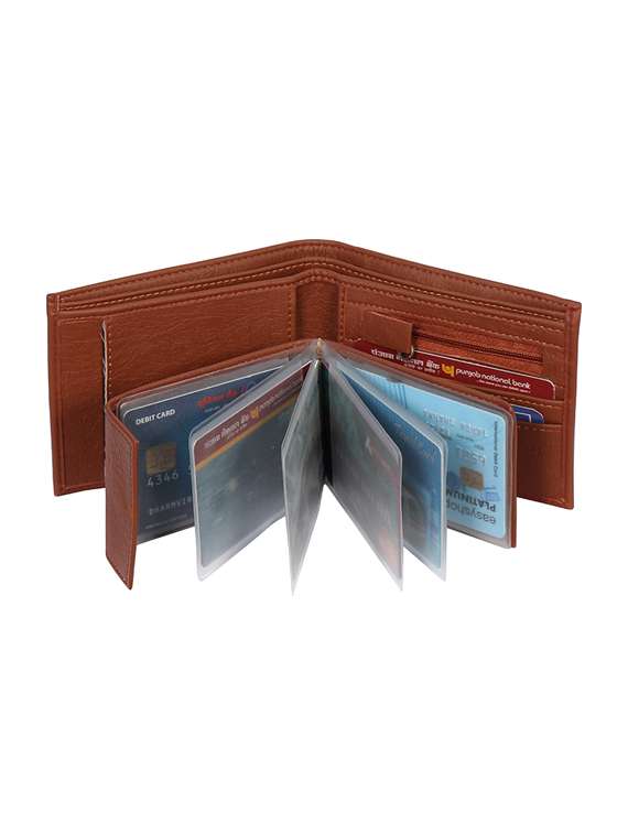 brown leatherette wallet - 19707773 - Standard Image - 2