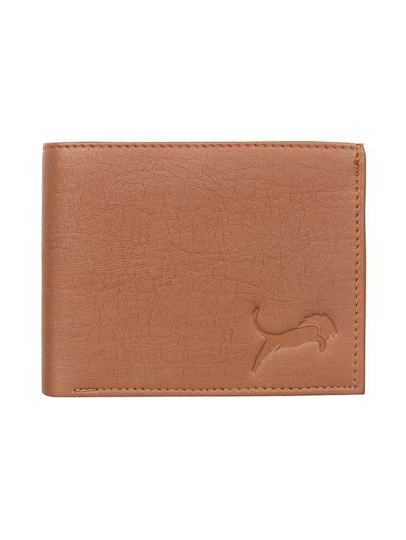 tan leatherette wallet