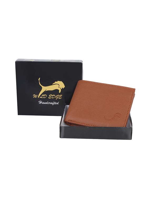tan leatherette wallet
