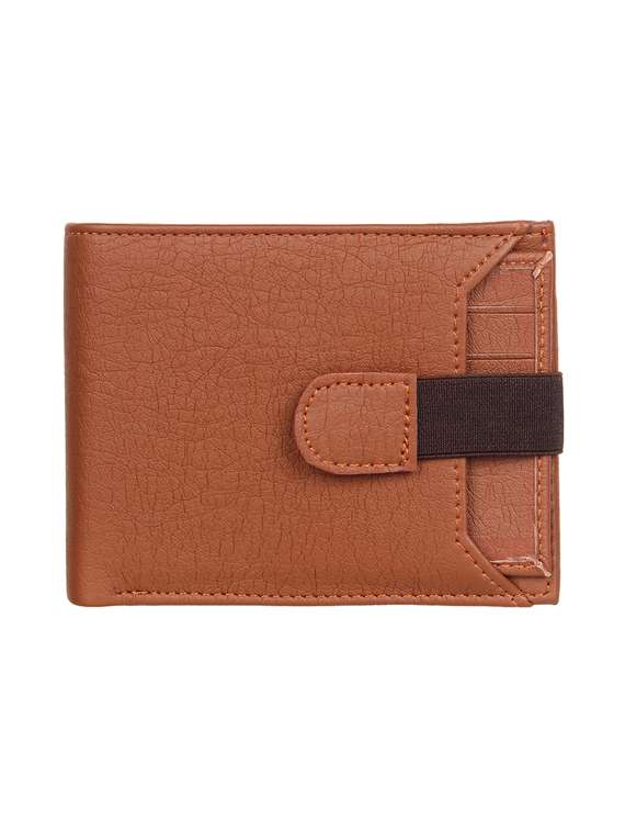 tan leatherette wallet