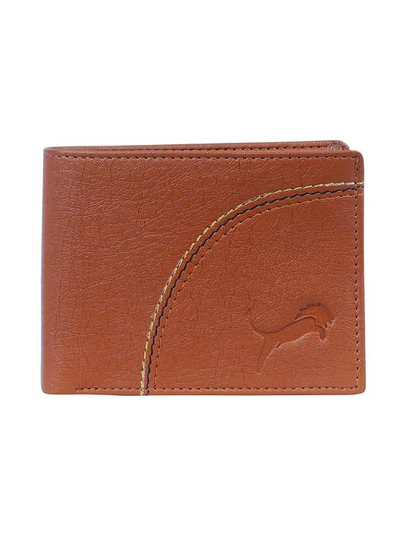 tan leatherette wallet