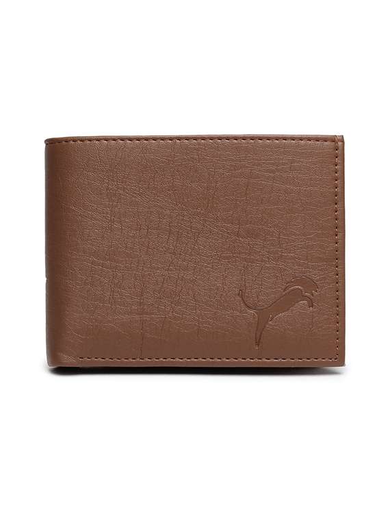 tan leatherette wallet