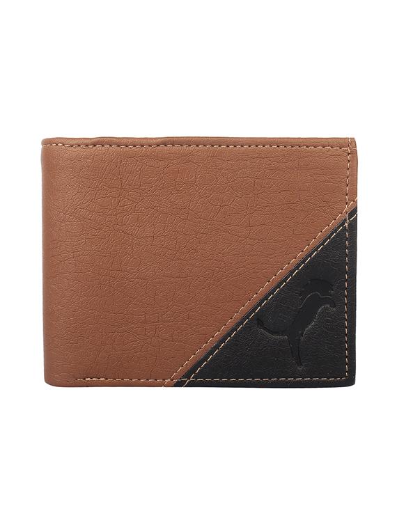 tanblack leatherette wallet - 19707821 -  Zoom Image - 0