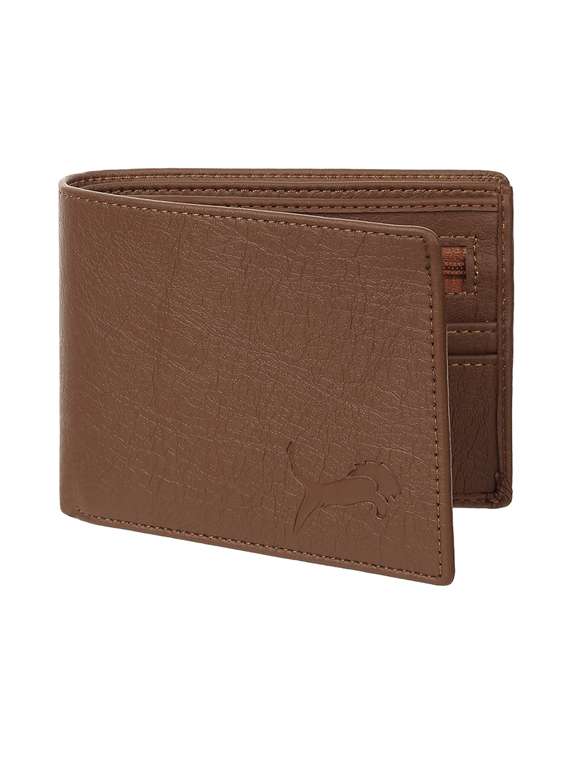 tan leatherette wallet