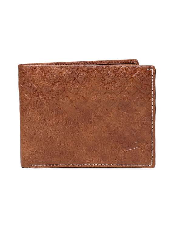 tan genuine leather wallet