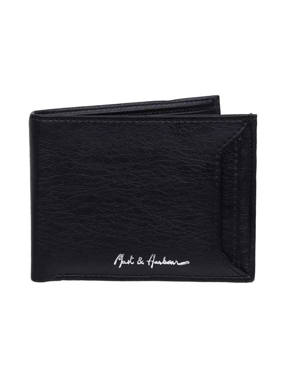 black leatherette wallet