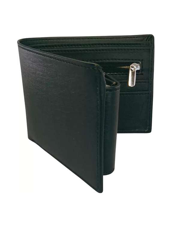 black leatherette wallet