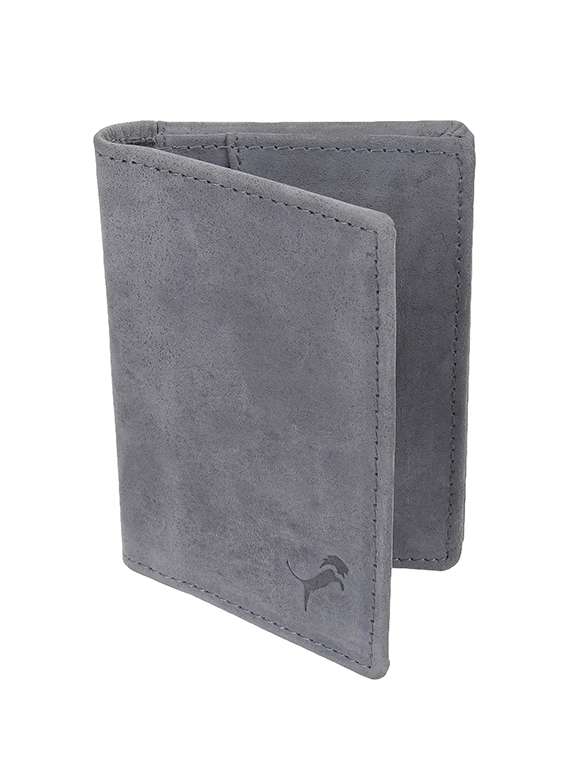 grey genuine leather wallet