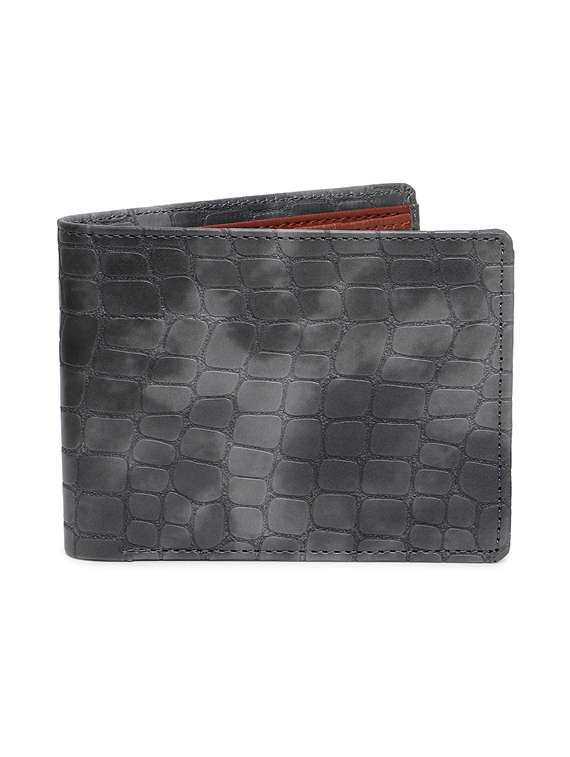 grey leatherette wallet