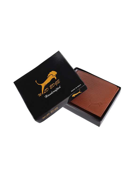 tan leatherette wallet