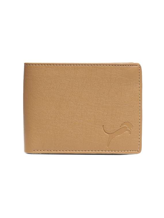 beige leatherette wallet