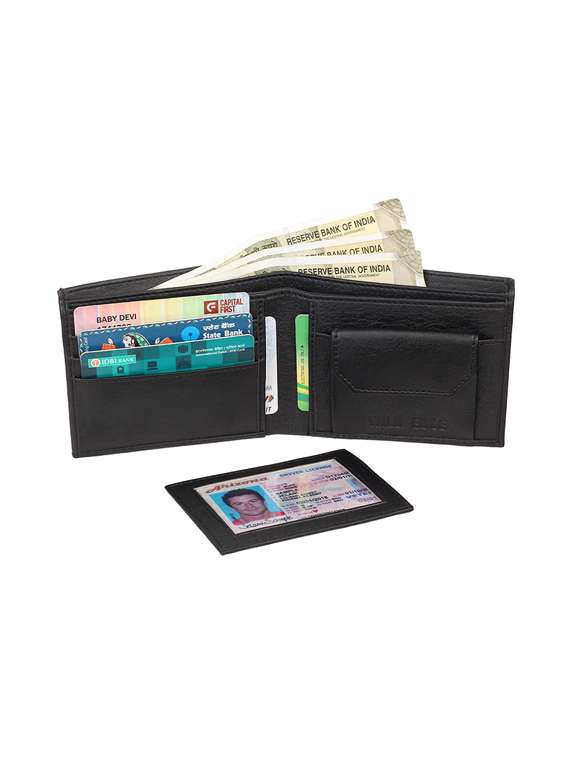 black leatherette wallet - 19708047 - Standard Image - 2