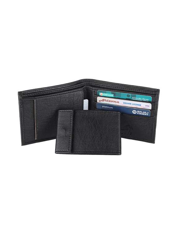 black leatherette wallet
