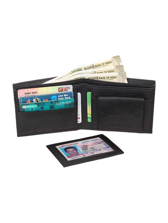 black leatherette wallet - 19708055 - Standard Image - 2