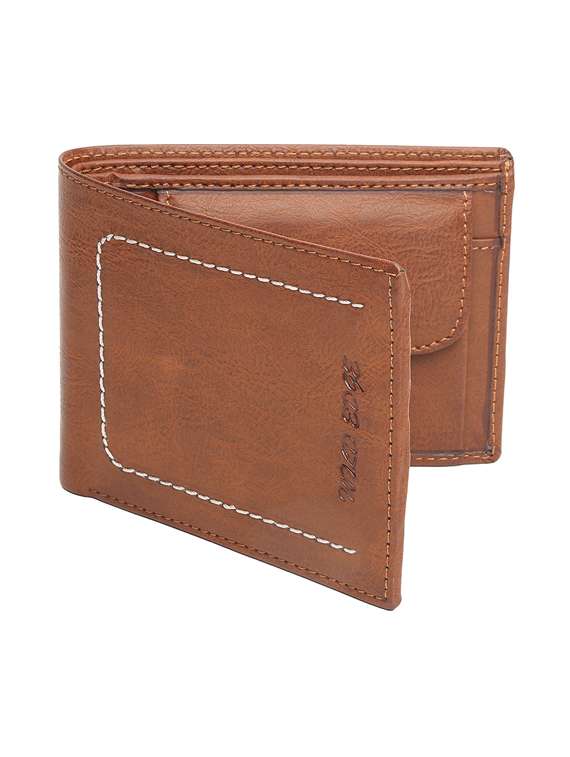 tan genuine leather wallet