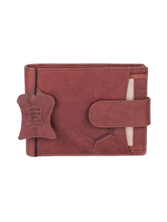 brown genuine leather wallet
