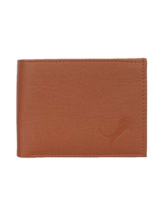 tan leatherette wallet