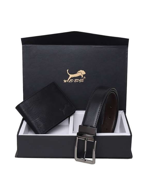 black leatherette gift combo